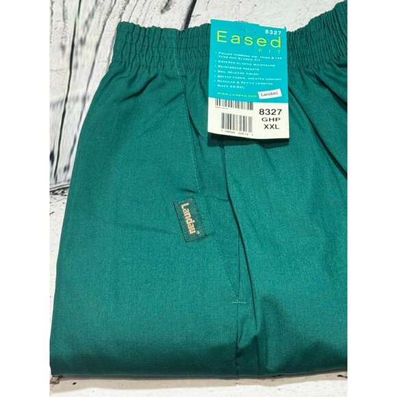 Landau Women's 2X Large Hunter Green Elastic Waist Scrub Pants - Picture 8 of 11